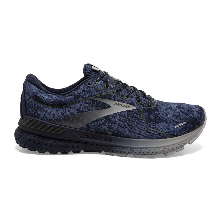 Brooks Adrenaline GTS 21 Road Running Shoes - Men's - Oceana/Navy/Alloy (04961-NULT)